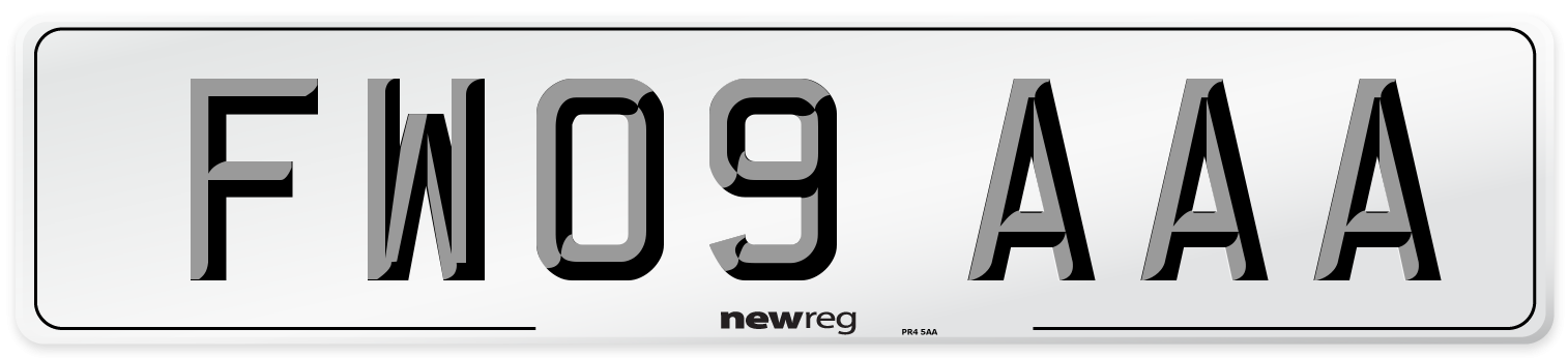FW09 AAA Number Plate from New Reg